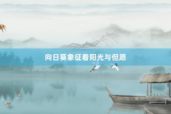向日葵象征着阳光与但愿